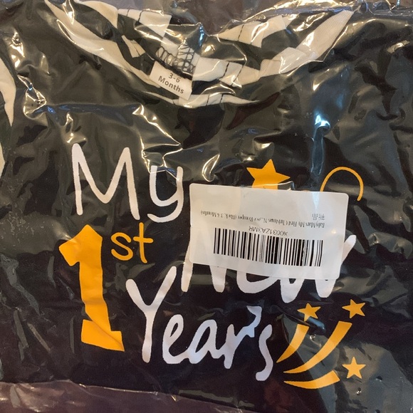 My 1st New Years Romper. Unisex. 3-6 months. - Picture 4 of 6